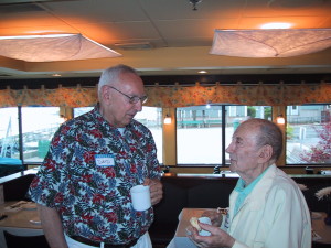 Dave Eckhardt and Bob Baum at the 2004 Troop 3 reunion. Photo by Pic Harrison
